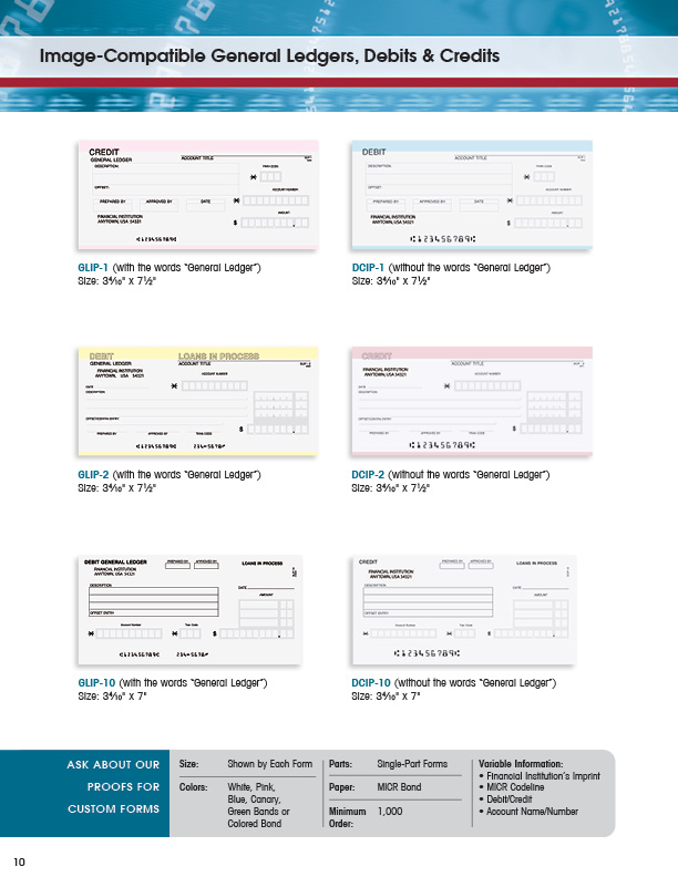 Internal Financial Forms/Official Checks – MICR Solutions