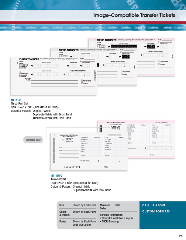 Internal Financial Forms/Official Checks – MICR Solutions